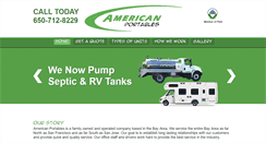 Desktop Screenshot of americanportablesinc.com